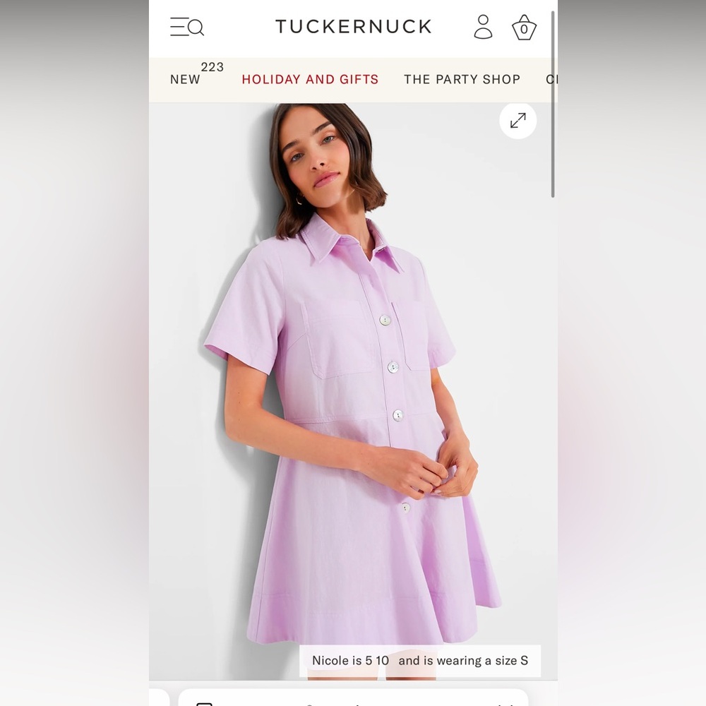 Tuckernuck Lilac Meryl Shirt Dress | Worn once